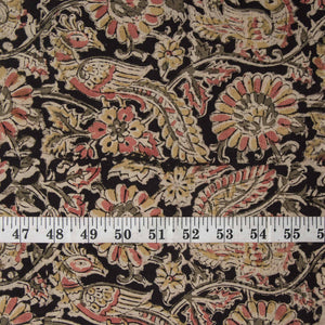 Precut 1 meters -Kalamkari Handblock Printed Cotton Fabric