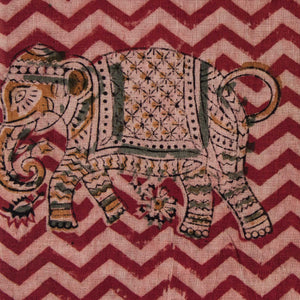 Precut 1 meter -Kalamkari Handblock Printed Cotton Fabric
