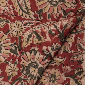 Precut 0.5 meters -Kalamkari Handblock Printed Cotton Fabric