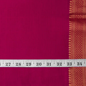 Precut 0.75 meters -Original Mangalgiri Handloom Cotton Fabric with Golden Border
