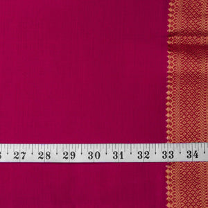 Precut 1 meter -Original Mangalgiri Handloom Cotton Fabric with Golden Border