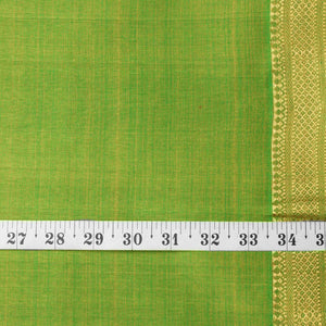 Precut 1 meter -Original Mangalgiri Handloom Cotton Fabric with Golden Border