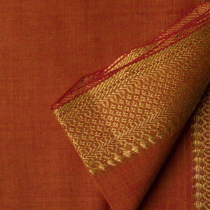 Precut 1 meter -Original Mangalgiri Handloom Cotton Fabric with Golden Border