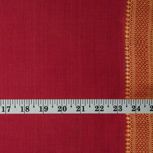 Precut 0.75 meters -Original Mangalgiri Handloom Cotton Fabric with Golden Border