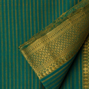 Precut 0.50 meters -Original Mangalgiri Handloom Cotton Fabric with Golden Border