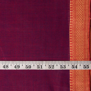 Precut 1 meter -Original Mangalgiri Handloom Cotton Fabric with Golden Border