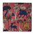 Pink and Blue Screen Printed Kalamkari Cotton Fabric with Animal print