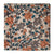 Blue and Orange Screen Printed Kalamkari Cotton Fabric with Fish and Floral print