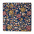Blue and Yellow Screen Printed Kalamkari Cotton Fabric with Fish and Floral print