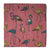 Pink Screen Printed Kalamkari Cotton Fabric with bird print