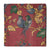 Brown and Yellow Screen Printed Kalamkari Cotton Fabric with bird print