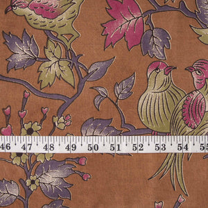 Precut 0.50 meters -Kalamkari Screen Printed Cotton Fabric