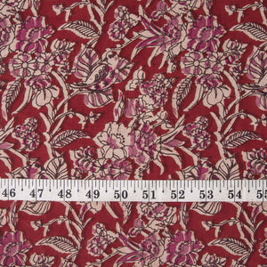 Precut 0.75 meters -Kalamkari Screen Printed Cotton Fabric