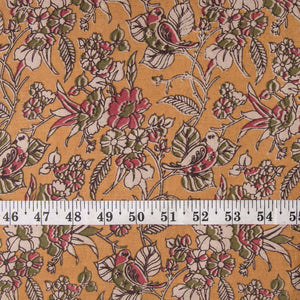 Precut 0.75 meters -Kalamkari Screen Printed Cotton Fabric