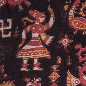 Precut 0.50 meters -Kalamkari Screen Printed Cotton Fabric