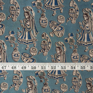 Precut 0.5 meters -Kalamkari Screen Printed Cotton Fabric