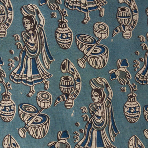 Precut 0.5 meters -Kalamkari Screen Printed Cotton Fabric