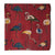 Red and off white Kalamkari Screen Printed Cotton Fabric with bird print