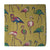 Yellow and Pink Kalamkari Screen Printed Cotton Fabric with bird print