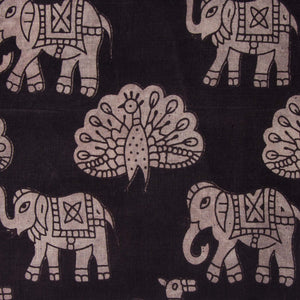 Precut 1 meters -Kalamkari Screen Printed Cotton Fabric