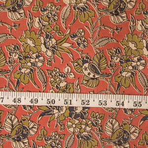 Precut 0.75 meters -Kalamkari Screen Printed Cotton Fabric