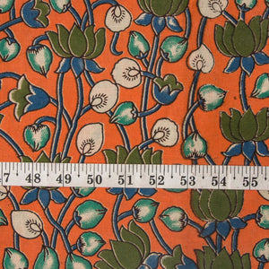 Precut 0.50 meters -Kalamkari Screen Printed Cotton Fabric