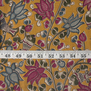 Precut 0.25 meters -Kalamkari Screen Printed Cotton Fabric