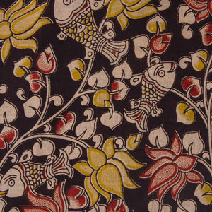 Precut 0.75 meters -Kalamkari Screen Printed Cotton Fabric