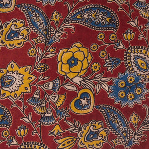 Precut 1 meters -Kalamkari Screen Printed Cotton Fabric