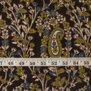 Precut 1 meters -Kalamkari Screen Printed Cotton Fabric