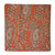 Orange and off white Kalamkari Screen Printed Cotton Fabric with floral and paisley design