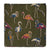 Green and Yellow Kalamkari Screen Printed Cotton Fabric with flamingo bird design