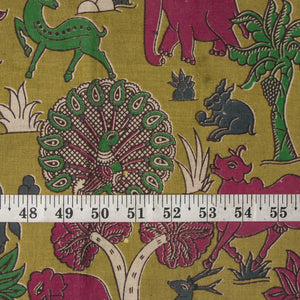 Precut 0.25 meters -Kalamkari Screen Printed Cotton Fabric