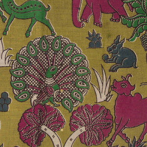 Precut 0.25 meters -Kalamkari Screen Printed Cotton Fabric