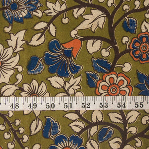 Precut 0.75 meters -Kalamkari Screen Printed Cotton Fabric