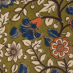 Precut 0.75 meters -Kalamkari Screen Printed Cotton Fabric