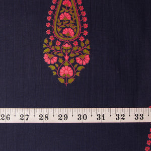 Precut 0.75 meter - Blue Printed Cotton Fabric