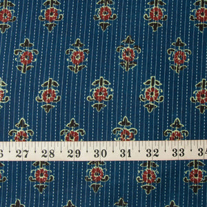 Precut 0.75 meter - Printed Kantha Cotton Fabric
