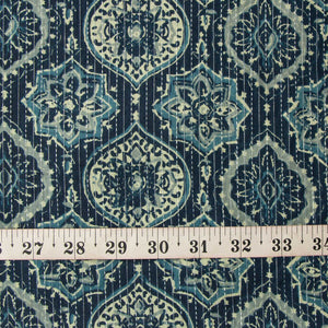 Precut 1 meter -Printed Kantha Cotton Fabric