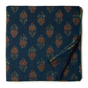 Precut 1meter - Printed Kantha Cotton Fabric