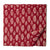 Red and White Printed Cotton Fabric with paisley print