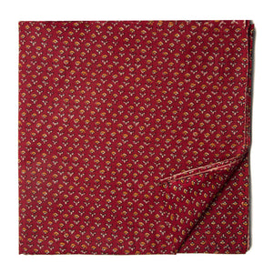Red and Yellow Printed Cotton Fabric with floral print