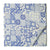Blue and White Printed Cotton Fabric with floral print