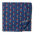 Blue and red Printed cotton fabric with floral design