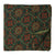 Green and red Printed cotton fabric with floral design