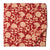 Red and off white Printed cotton fabric with floral design