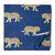 Blue and Yellow Printed Cotton Fabric with Tiger design 