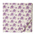 Purple and off white Multicolour Printed cotton fabric with elephant print