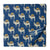 Blue and yellow Printed cotton fabric with camel print