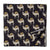 Black and Yellow Printed cotton fabric with camel print